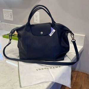 Longchamp Le Pliage Medium Leather Tote
